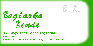 boglarka kende business card