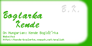 boglarka kende business card